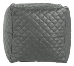 HOME Quilted Cube Beanbag - Grey.